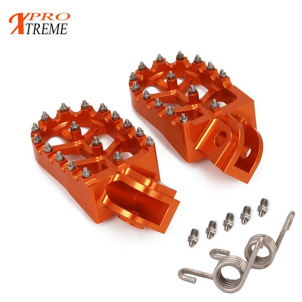 

orange cnc foot pegs rests pedals for exc sx sxf xc xcw xcf excf excw xcfw mx six days 65 85 125 200 250 300 350 400 450 525