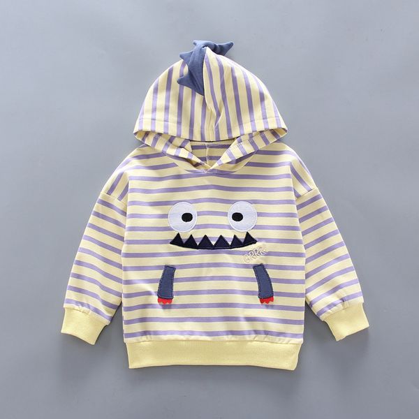 

new baby boy girls cotton clothes spring autumn children striped cartoon hooded 2pcs/sets infant kids fashion toddler tracksuits, White