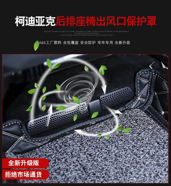 

2pcs car air outlet cover for karoq kodiaq 2016 2017 2018 back seat under car rear seat air conditioning vent cover net