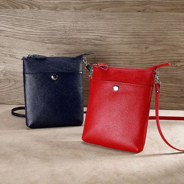 

2020 женская мода crossbody сумка компактный простой мешок плеча чистый цвет ретро личи шаблон многофункциональный хранения