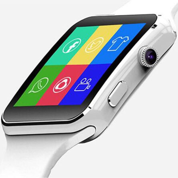 

2018 new x6 smart watch with camera gprs touch screen support sim tf card bluetooth smartwatch for iphone android phone, Slivery;brown
