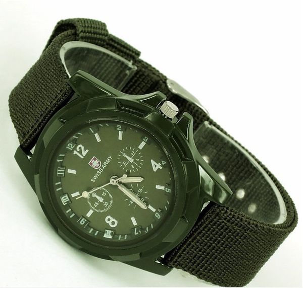 

10pcs/lot mixed wholesale fashion women men army sports clock watch fabric braided rope quartz wristwatch, Slivery;brown