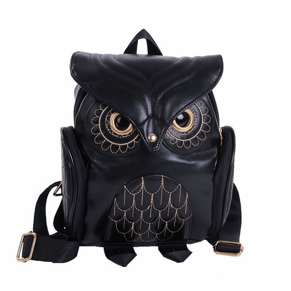 

ocardian-backpack bags for women 2019 new retro fashion vintage solid cute owl women cartoon school bags teenagers girls 5m27