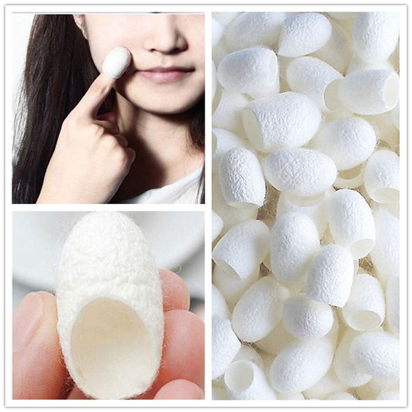 

Natural ilkworm cocoon facial face kin clean er women beauty exfoliator pore clean er tool 100pc et rra1521