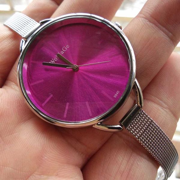 

fashion women dress watches quartz wristwatch slim steel bracelet women watches casual watches for ladies, Slivery;brown