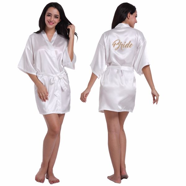 

silk satin wedding bride bridesmaid robe floral bathrobe kimono robe night bath fashion dressing gown for women 2018, Black;red