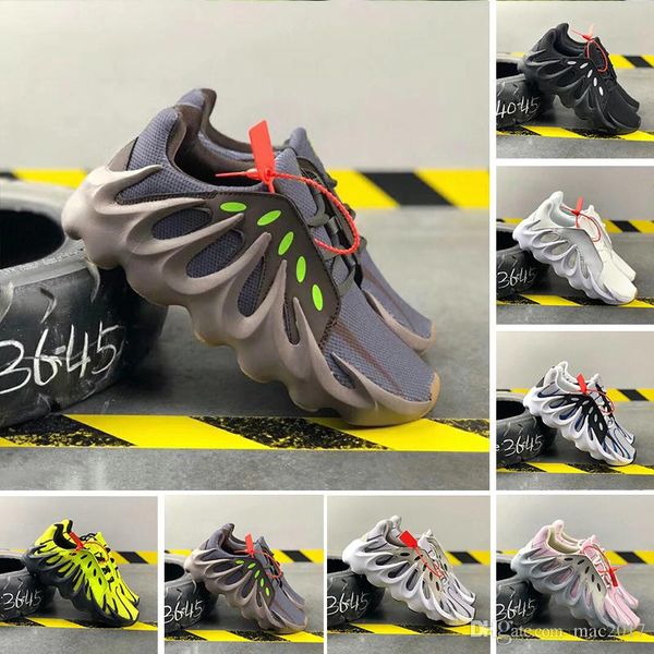 

451 kanye west 3m volcano v2 mens running shoes triple black white 451s men women fluorescent wave runner sports sneakers zapatos 36-45