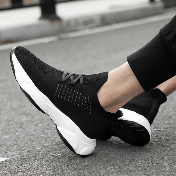 

sneakers athletic for slip shoe running shoes men mesh mens mens safety zapatillas casual sport breathable air fashion shoes on, Black