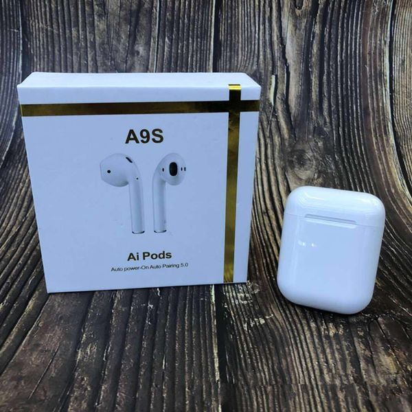 

New A9S TWS Touch Dual Calls Siri Mini Wireless Bluetooth V5.0 Double Headphone Earphone Earbuds With Charging Box For Android Iphone7/8/X