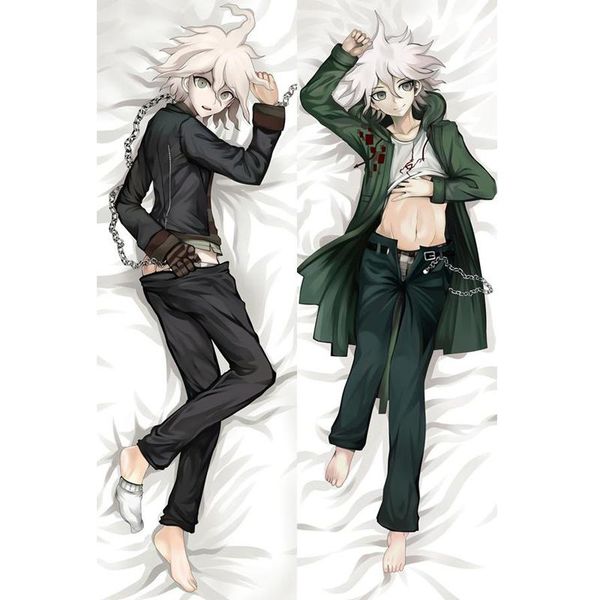 

cool male japanese anime nagito komaeda danganronpa throw otaku dakimakura gifts bedding hugging body pillow case 150x50 cm