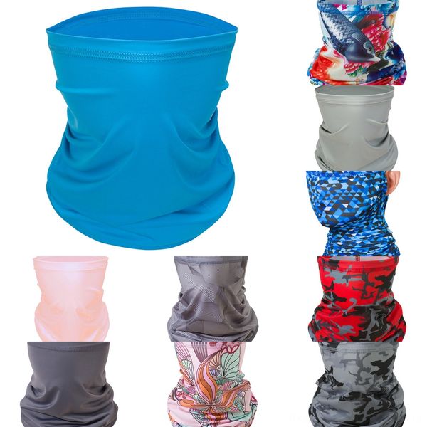 

ti5in half face magic scarf multi-function 3d printing mask neck cover scarf anti-uv cycling bandana outdoor sports headwear 2020, Black