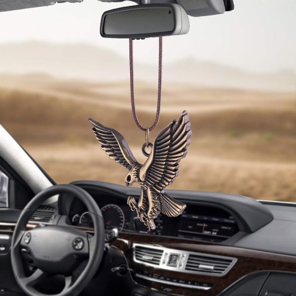 

bemost car pendant bronze eagle ornaments hanging auto interior rear view mirror decoration dangle trim accessory car gifts
