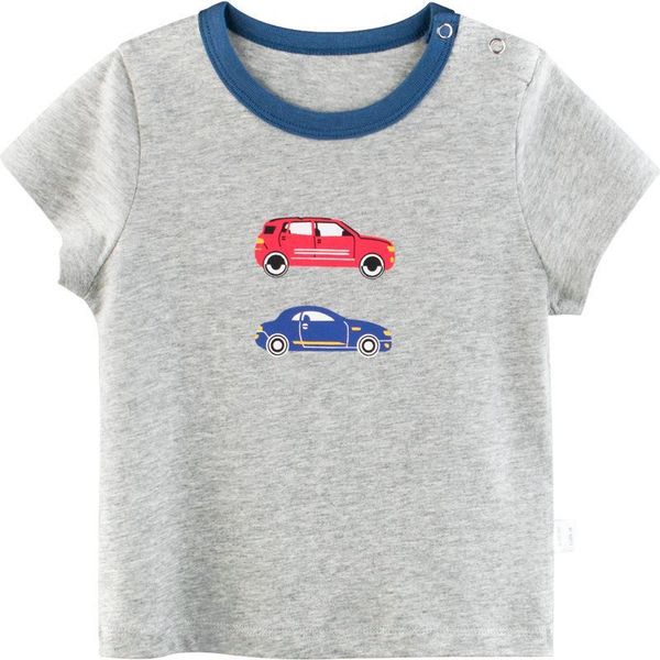 

корейский детский летний детский с коротким рукавом хлопка оптового мальчика, Blue