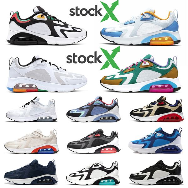 

2020 new designer luxury air cushion running shoes 200 stock x rasta university blue world stage trainer sport sneakers for men women 36-45, White;red