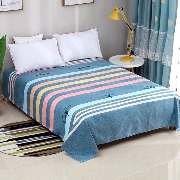 

210cm x 230cm crease proof bedsheets ventilation cartoon thickening sanding sheets comfortable durable cotton bed sheet