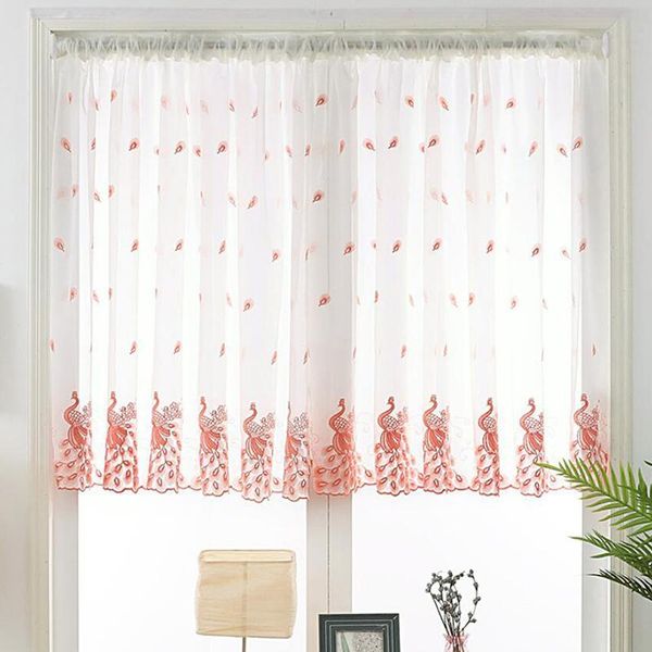 

summer fashion cute style blackout curtain peacock print drape for party decoration kitchen home bedroom