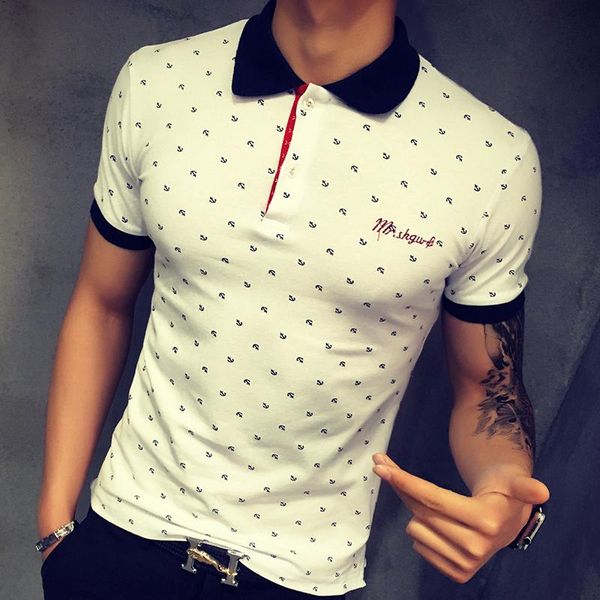 

2017 us size s-xxl new summer men's floral shirt fashion slim fit short-sleeved shirt men shirt ing, White;black