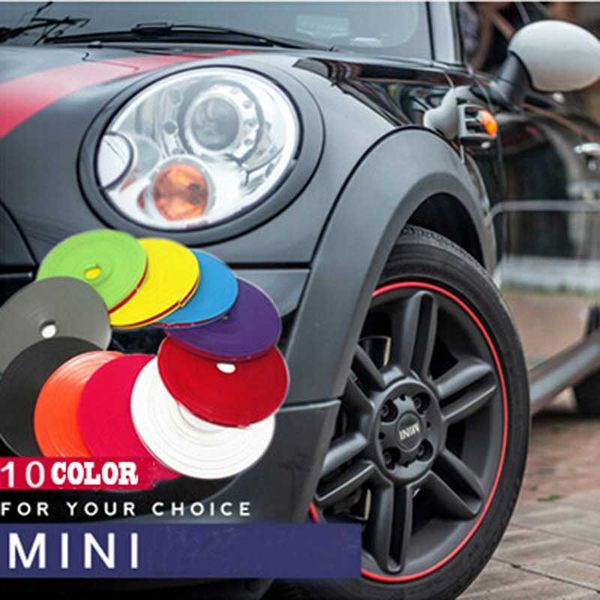 

9 colors car wheel hub rim edge protector ring tire guard sticker line rubber strip