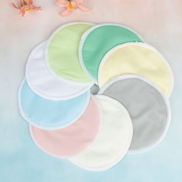 

6pcs reusable bamboo breast pad nursing pads for mum washable feeding pad bamboo reusable breast pads, White