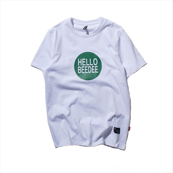 

beedee fashionable short men's letter printed t-shirt couple half beedee fashionable short sleeve men's letter printed t-shirt cou, White
