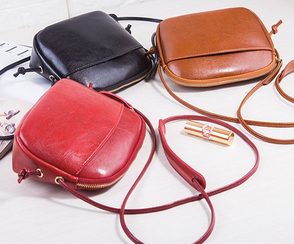 

mini shell women's bag phone bag pu soft women's bags retro solid shoulder zipper bags multiple colors for women 2020