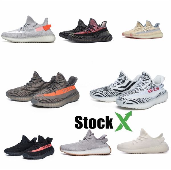 

designer shoes yecheil yeezreel reflective cloud white citrin kanye west shoes black static clay glow zebra sneakers size 35-45 #dss540