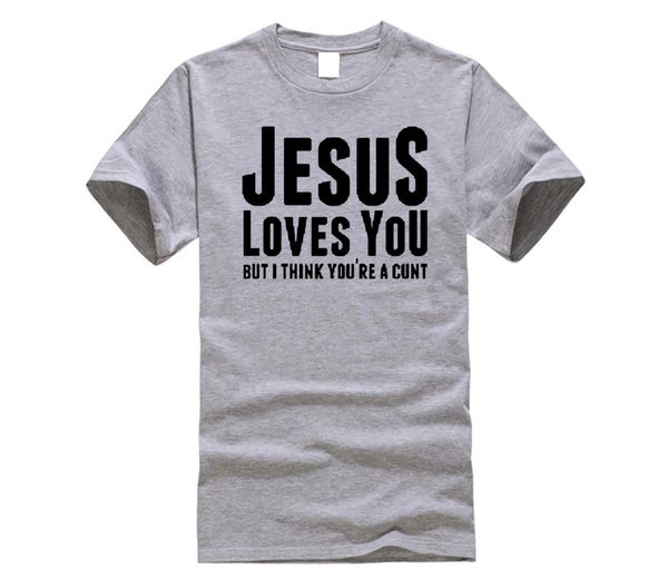 

jesus loves you but i think you are a cunt t-shirt s-xxxl harajuku t shirt fashion classic unique, White;black