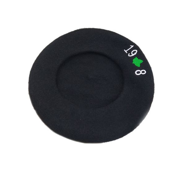 

new embroidered berets black fashion joker men's and women's buds hat winter painter hat japanese korean version beret boinas, Blue;gray