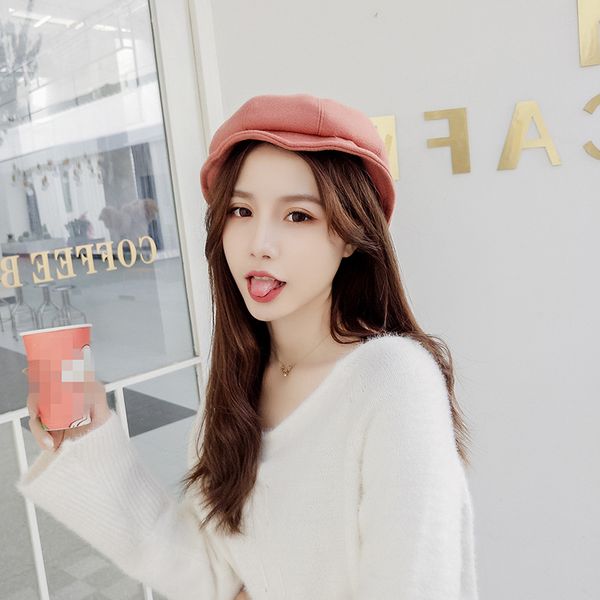 

англия стиль шерсти берет hat женщины зима hat vintage flat cap boina feminina knit берет gorras mujer литература painter, Blue;gray