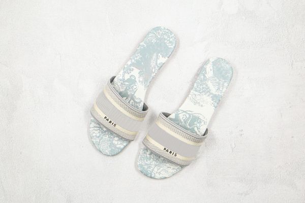 

b23 d'or dway mule toile de jouy embroidery sandals stripes blooms slide pool flip flops womens slippers women scuffs slides loafers, Black