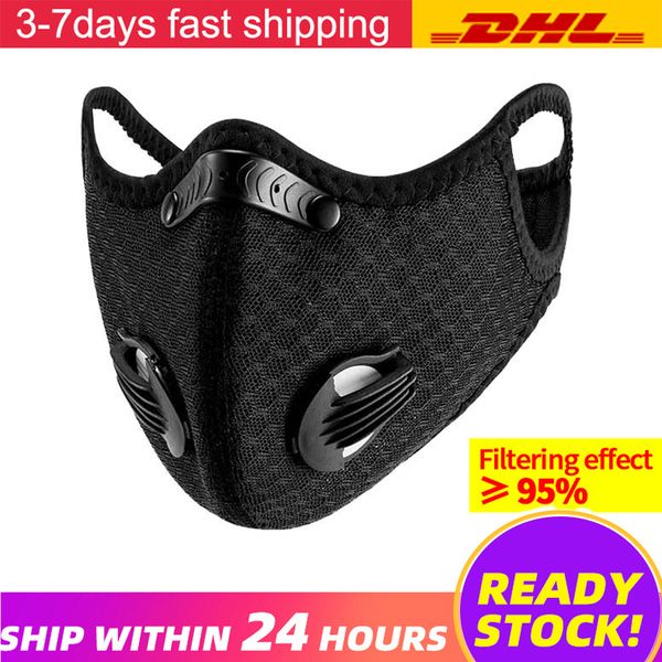 

Велоспорт маска N95 дышащего Спорт Face Mask KN95 противотуманно Маска фильтра Dust Велосипед Респиратор многоразового Газ Мебель защитной маска