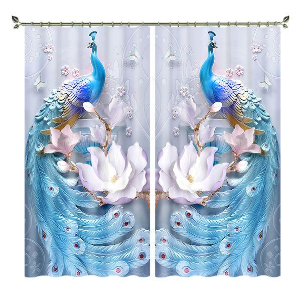 

symmetrical abstract pattern 3d curtains for living room window treatments modern curtains for beding room high-precision shade