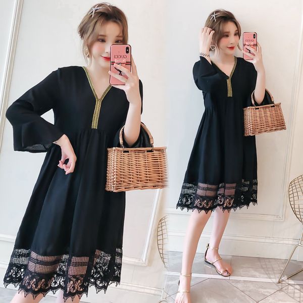 

2018 new brand summer maternity dress woman elegant large size dress pregnant woman casual md-00441, White