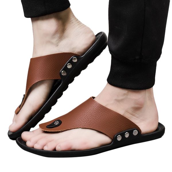 

xiniu men's slipper summer men shoes breathable walking beach sports slippers outdoor men shoes rome flip flop #0527, Black