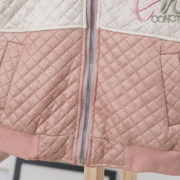 

children kids coat winter baby boy girl 1y-3y thicken velvet patchwork color casual hoodie outerwear jacket clothes 2colors, Blue;gray