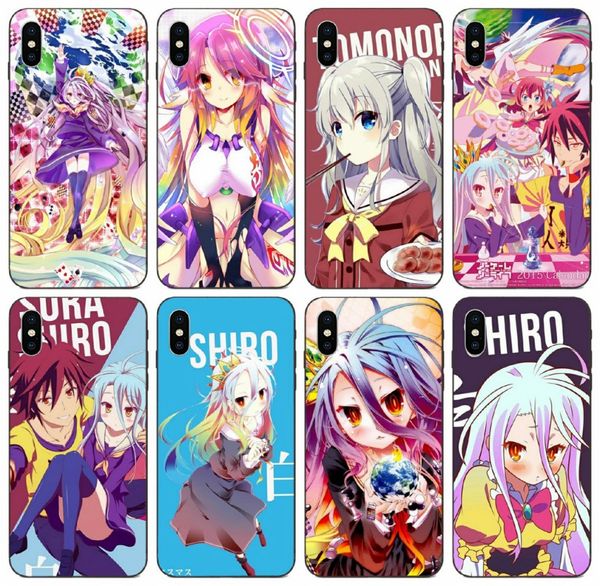 

[tongtrade] comics manga caricature no game no life survival game case for iphone x xs max 11 pro 8 7 6s 5s samsung on7 sony xperia xa case