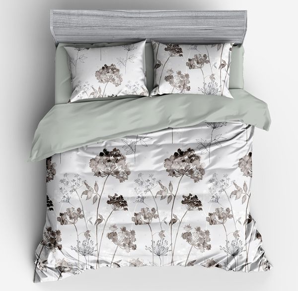 

bedding set flowers leaves print duvet cover bed sheet set bedlinen pillowcases
