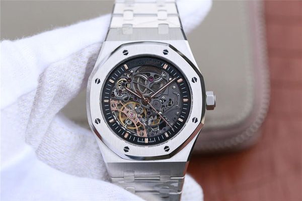 

Jf 15407 t oo 1220 t 01 luxury watch 3132 mechanical movement hollow dial ro e gold timewatch oak pointer apphire gla men watche