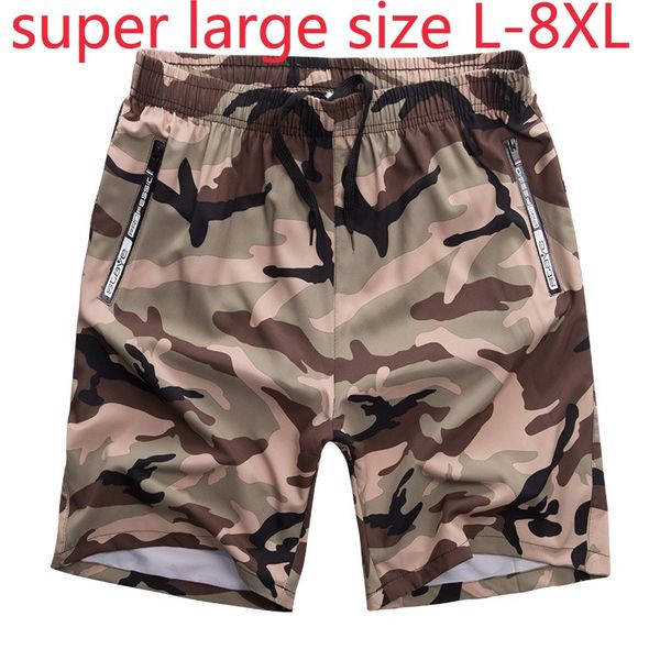 

new arrival fashion super large summer shorts men loose casual beach elastic waist knee length plus size -2xl3xl4xl5xl6xl7xl8xl, White;black