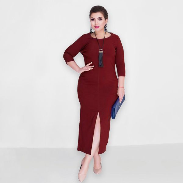 

fashion long dresses evening o-neck a-line dress long sleeve evening gown vestidos de noche largos elegantes de fiesta 5xl, White;black