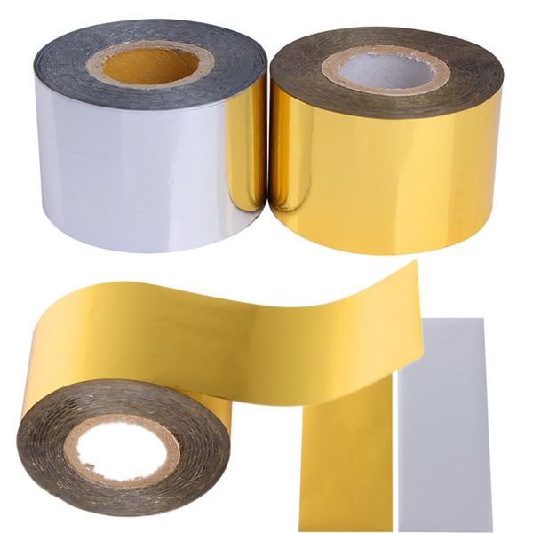 

1 roll 4cm*120m holographic starry sky nail foil tape nail art silver gold transfer sticker art decoration tools, Black