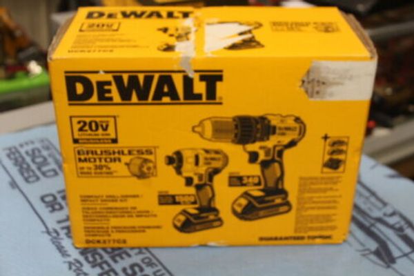 

Dewalt 20v max compact bru hle drill driver and impact kit dck277c2