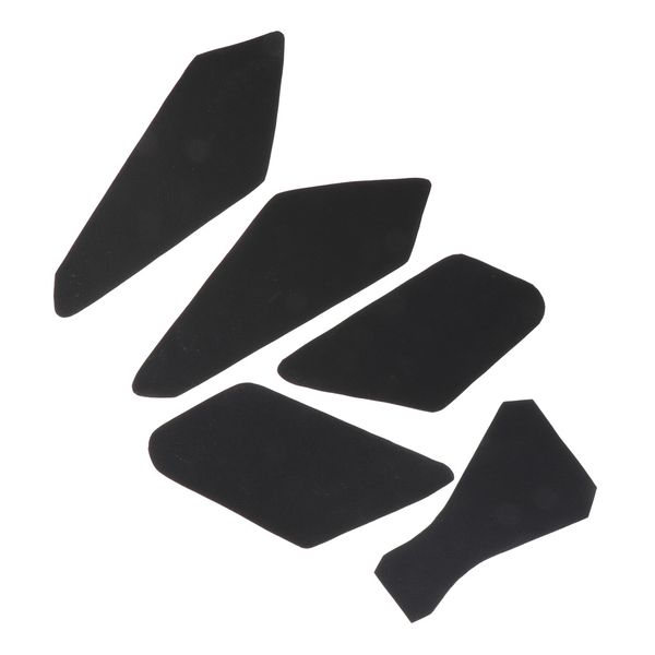 

5x black tank traction pad side gas knee grip protector for kawasaki z900, pu leather