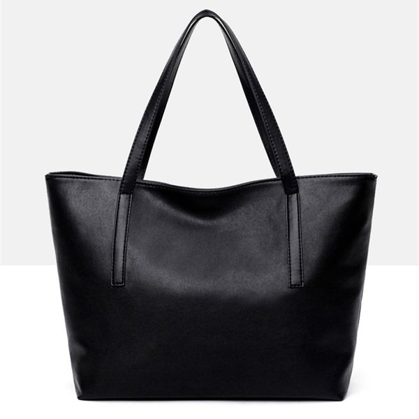 

women's pu casual solid color tote bag exquisite elegant lady fashion travel shoulder bag classic design tote