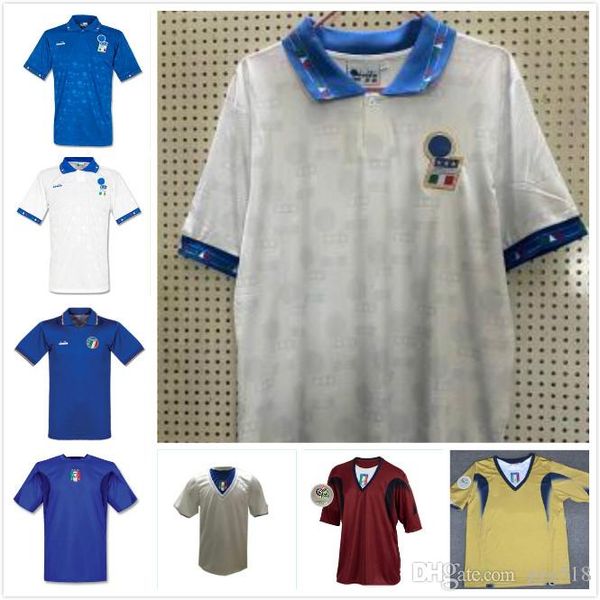 

world cup 2006 italy retro soccer jerseys totti pirlo inzaghi del piero vintage futbol camisa italia football camisetas vintage fooall shirs, Black;yellow