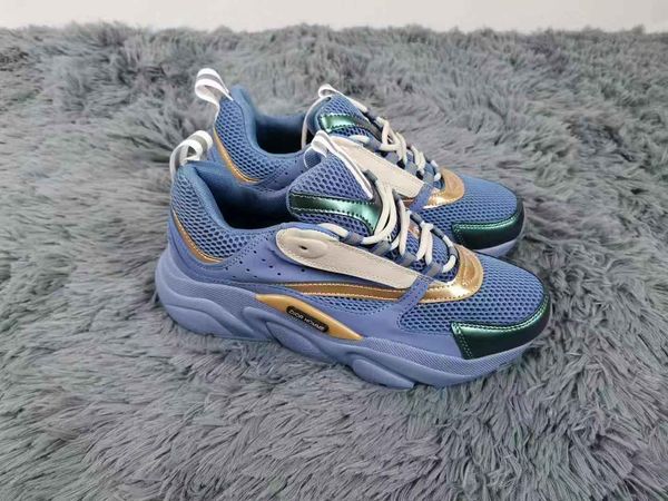 

b22 sneakers calfskin trainers classical men flat canvas sneaker retro patchwork luxury casual sneaker wholesale 40-45