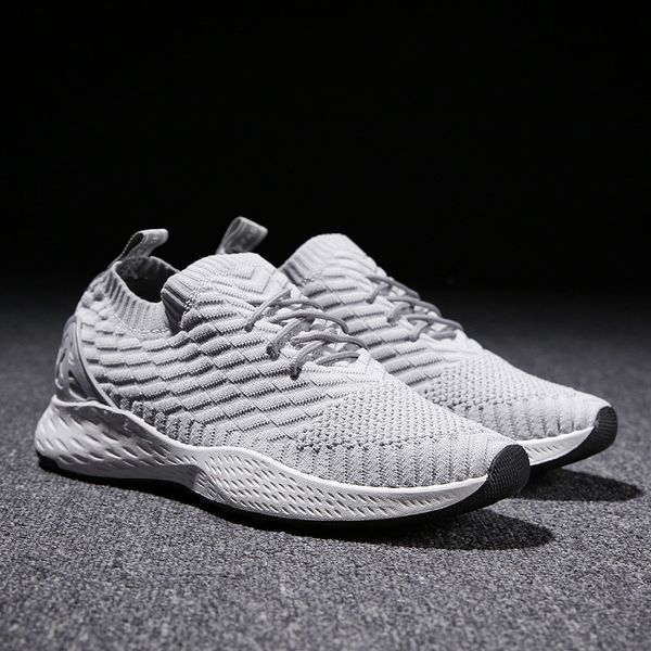 

Breathable Men Walking Sneakers Adult Red Black Gray High Quality Comfortable Non-slip Soft Mesh Men Shoes