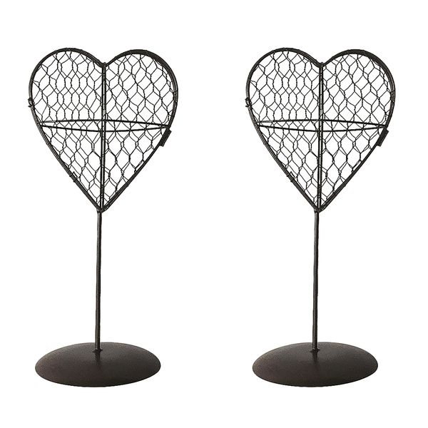 

2pcs display stand iron heart shaped stand rack holder for air plant succulent plants planter home wedding decoration