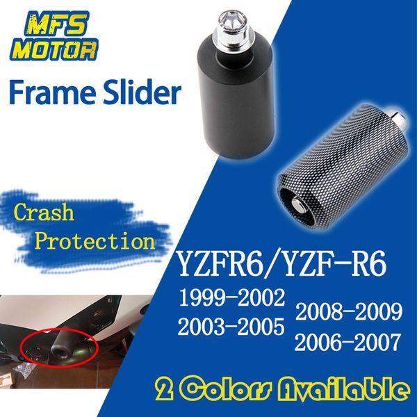 

frame slider for yamaha yzfr6 yzf r6 yzf-r6 motorcycle falling crash pad protection 1999 2000 2001 2002 2003 2004 2005 2006-2009