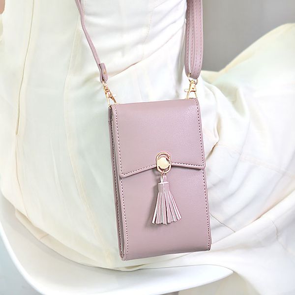 

women phone shoulder bag pu leather money wallet mini chain mobile long phone bags messenger bag